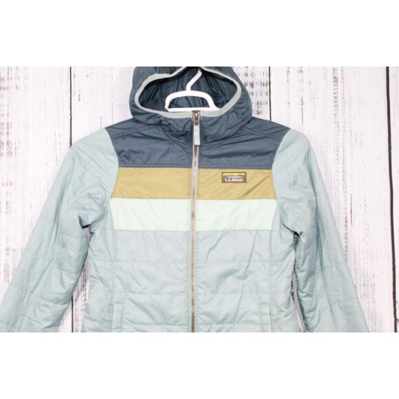 LL Bean Mountain Classic Puffer Coat Colorblock Blue Size XXS Pet - Picture 2 of 9